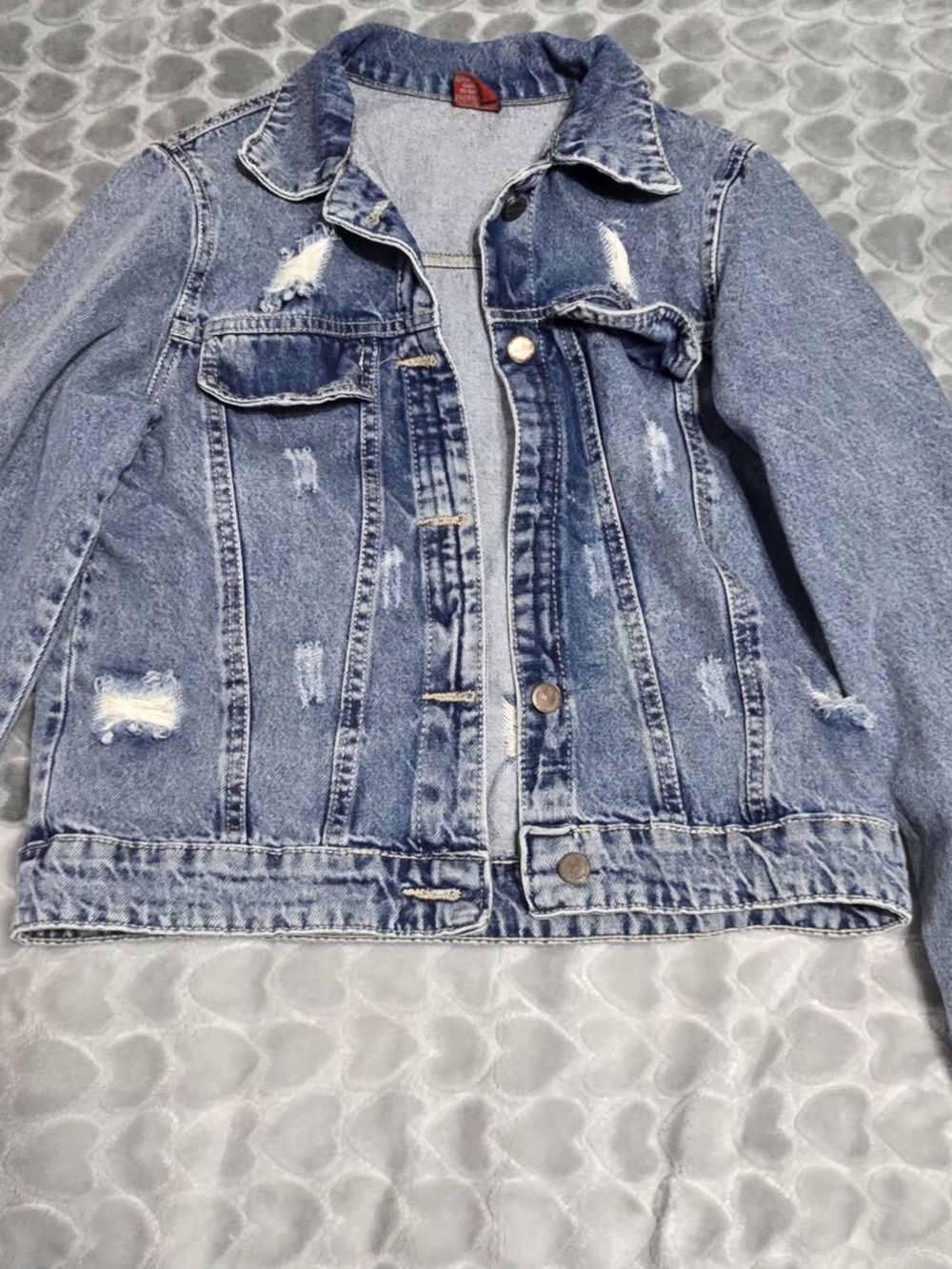 Distressed Light Blue Denim Jacket